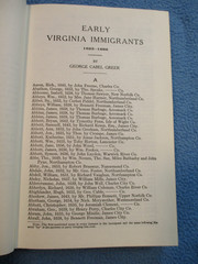 „Early Virginia Immigrants 1623 – 1666” – by George Cabell Greer, Geneology Help