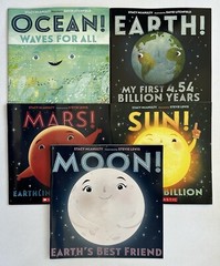 Our Universe Childrens Kids Books with Mars Earth Sun Moon Ocean Set Lot 5