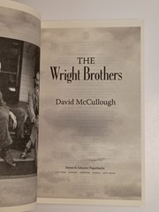 The Wright Brothers by David McCullough – Simon Schuster Large PB