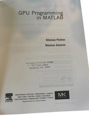 GPU Programming in MATLAB Ploskas Samaras 2016 Morgan Kaufmann