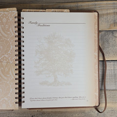 Our Family History A Keepsake Journal Faux Leather-Bound Family Tree Religious