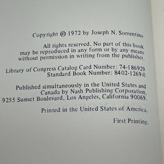 The Moral Revolution Joseph N. Sorrentino 1972 HC DJ SIGNED 1st Printing