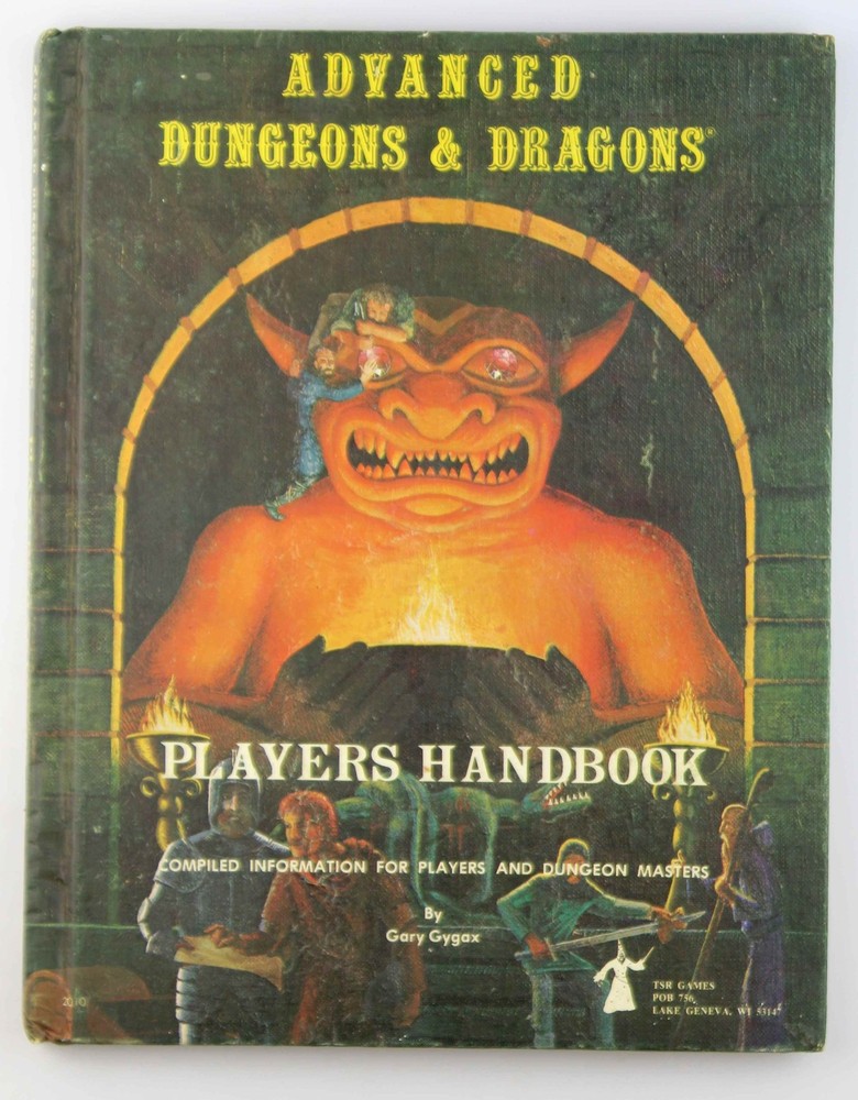 2nd Printing Players Handbook AD&D Advanced Dungeons Dragons Gary Gygax ORIGINAL
