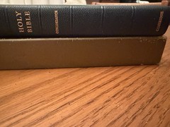 Vintage Cambridge Compact Bible KJV 63X Blue Hand Grained Morocco Leather Boxed
