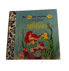 Vtg 1992 A Little Little Mini 2.75” Golden Book #42 The Little Mermaid – Disney