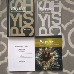 Saxon PHYSICS Set (1993): Text. Homeschool Packet, Test Book, Answer Key VGC