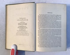 Physics, 1939, 756 pages with illustrations. Science VTG Shows Wear -writing