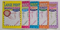 5 Large Print Word-Finds Puzzle Books Kappa Games Vol #428-434 ~ Search,Hunt NEW