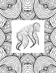 Save the primates Coloring book for Adults Teens 108 Pages 8.5 x 11 for All Ages
