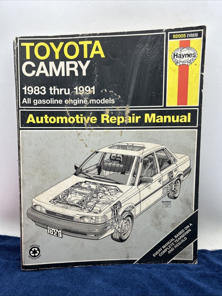 Haynes Toyota Camry 1983-1991 All Gas Models Automotive Repair Manual 1023