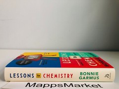 SIGNED Lessons in Chemistry by Bonnie Garmus WATERSTONES HC 1/2 ~STENCILED EDGE