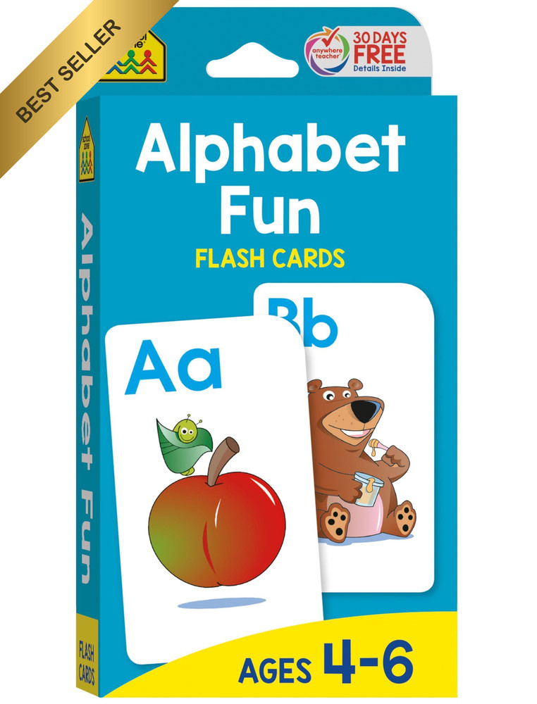 School Zone Alphabet Fun Flash Cards ABCs Uppercase Lowercase Preschool 56 Pack