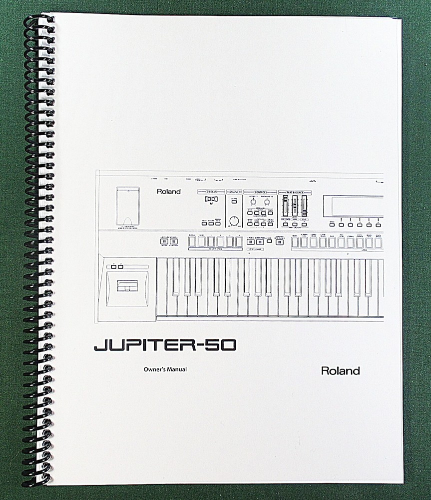 Roland Jupiter-50 Owner’s Instruction Manual: 108 Pages & Protective Covers!