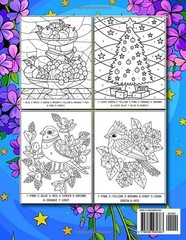 Color By Number Adult Coloring Book 100 Pages Large Print Relax Design