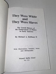 They Were White and They Were Slaves Michael A Hoffman II 4th Ed 1992 History