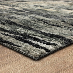 Scott Living Huron Modern Abstract Stripe Charcoal 8′ x 10′ Area Rug