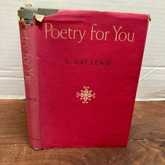 Poetry for You C. Day Lewis 1947 First American Edition Oxford Poetry
