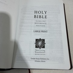 Holy Bible Tyndale Slimline Reference Edition ~ 2004 Bonded Leather Burgundy NLT