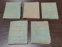 Little Leather Library (5) Book Set Longfellow Poe Dumas Browning Balzac