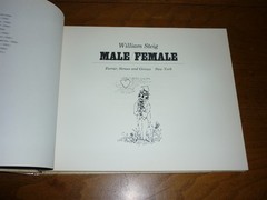 William Steig. Male/Female.1st ed. 1971. VG+ in VG jacket.