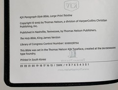 KJV, Paragraph Bible, Large Print 10-Pt, Black Leather-Soft, King James Version