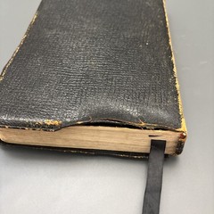 Vintage Holy Bible Black Hand-Grained Morocco Leather Lined Cambridge England