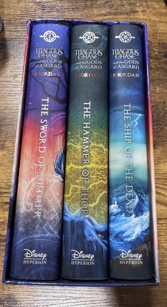 Magnus Chase and the Gods of Asgard 3 Box Set Rick Riordan, Hardcover Disney