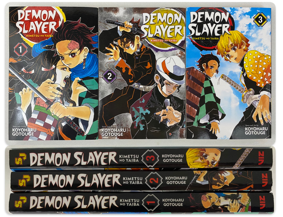 3 Books – Koyoharu Gotouge DEMON SLAYER (Kimetsu No Yaiba) 1 2 3 2018, Very Good