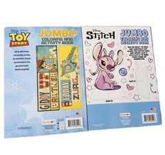 Set of 2 Disney Pixar Toy Story Buzz Lilo & Stitch Alien Color Coloring Book Lot