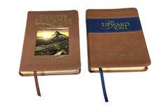 David Jeremiah Leather Devotional Book Lot 2 The Upward Call & Greater Purpose