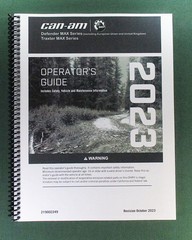 2023 Can-Am Defender Max HD9 Owner’s Manual: 252 Pages & Protective Covers