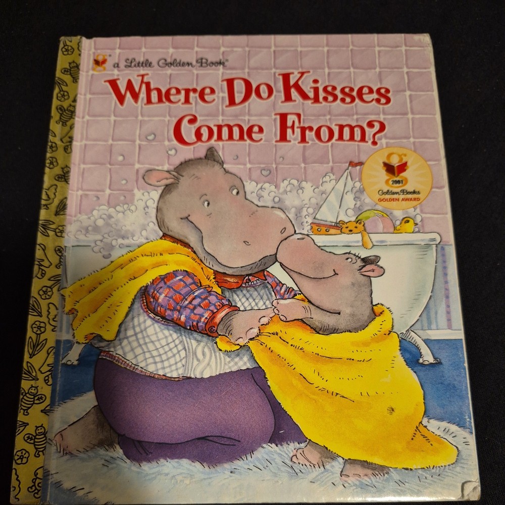 Vintage 1999 Where Do Kisses Come From? By Maria Fleming A Little Golden Book