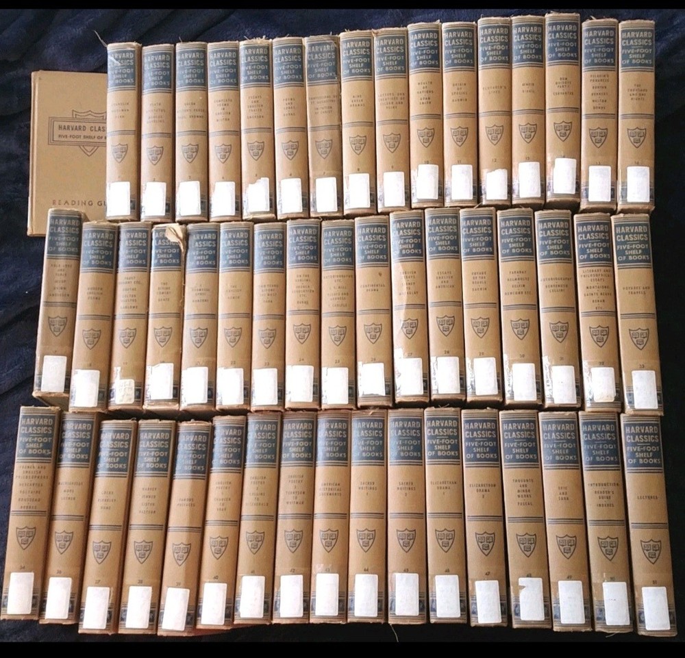 1930s Harvard Classics 5 Foot Shelf Of Books 51 Volume (#35 missing) Library Iss
