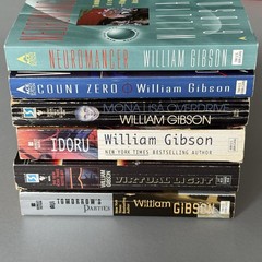 6 William Gibson book lot PB Cyberpunk Neuromancer, Count Zero, Idoru, Mona Lisa