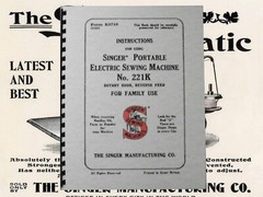 Singer Portable Sewing Machine 221K Instruction Manual „1951” (55 Page)