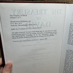 The Treasury of David Vol 3 C.H. Spurgeon Classic Reflections Wisdom Psalms HC