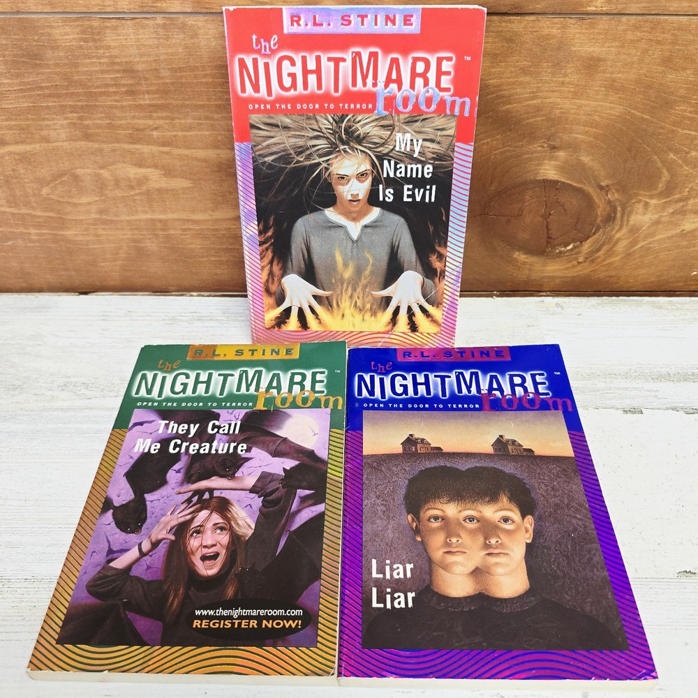 Lot Of 3 RL Stine The Nightmare Room 3 4 6 Liar They Call Me Creature Name Evil
