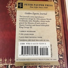 Like New Peter Pauper Press Gold Equine Journal Diary Notebook Excellent