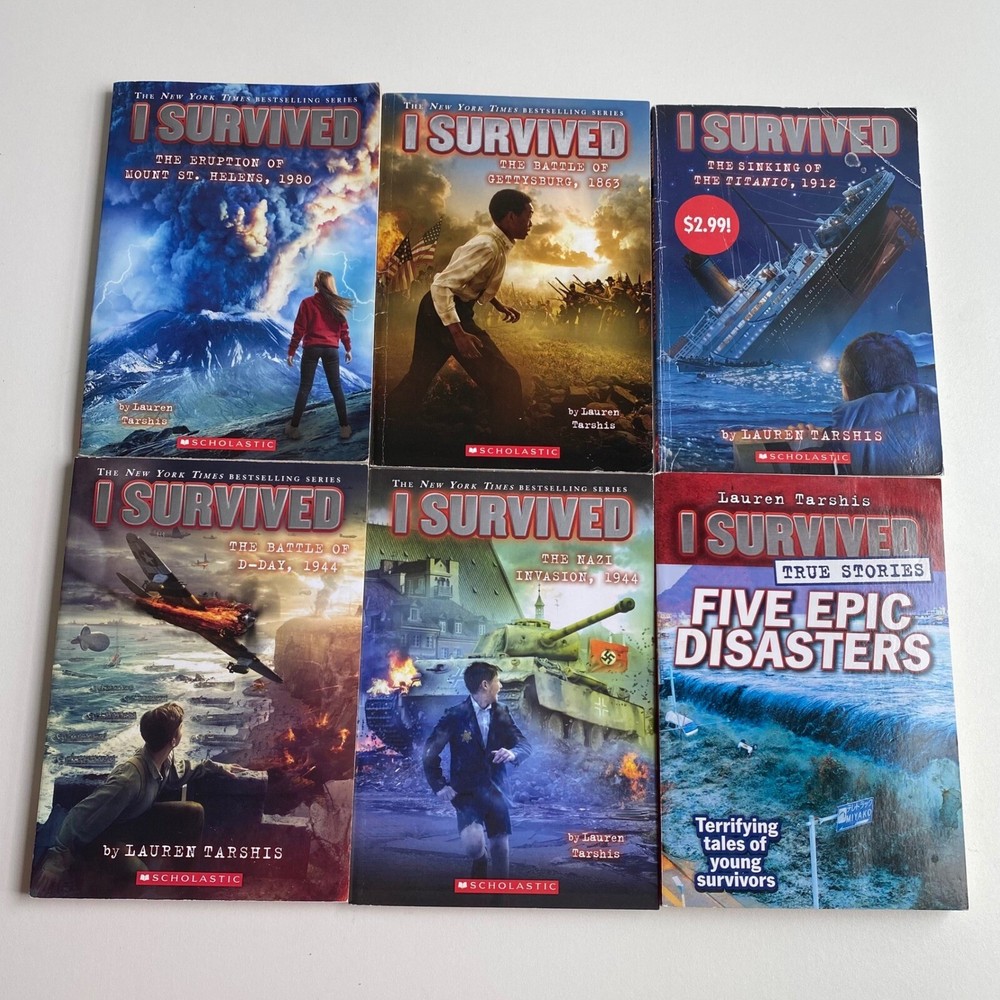 NY Times Best Selling Series ” I Survived ” By Lauren Tarshis. Lot of 6