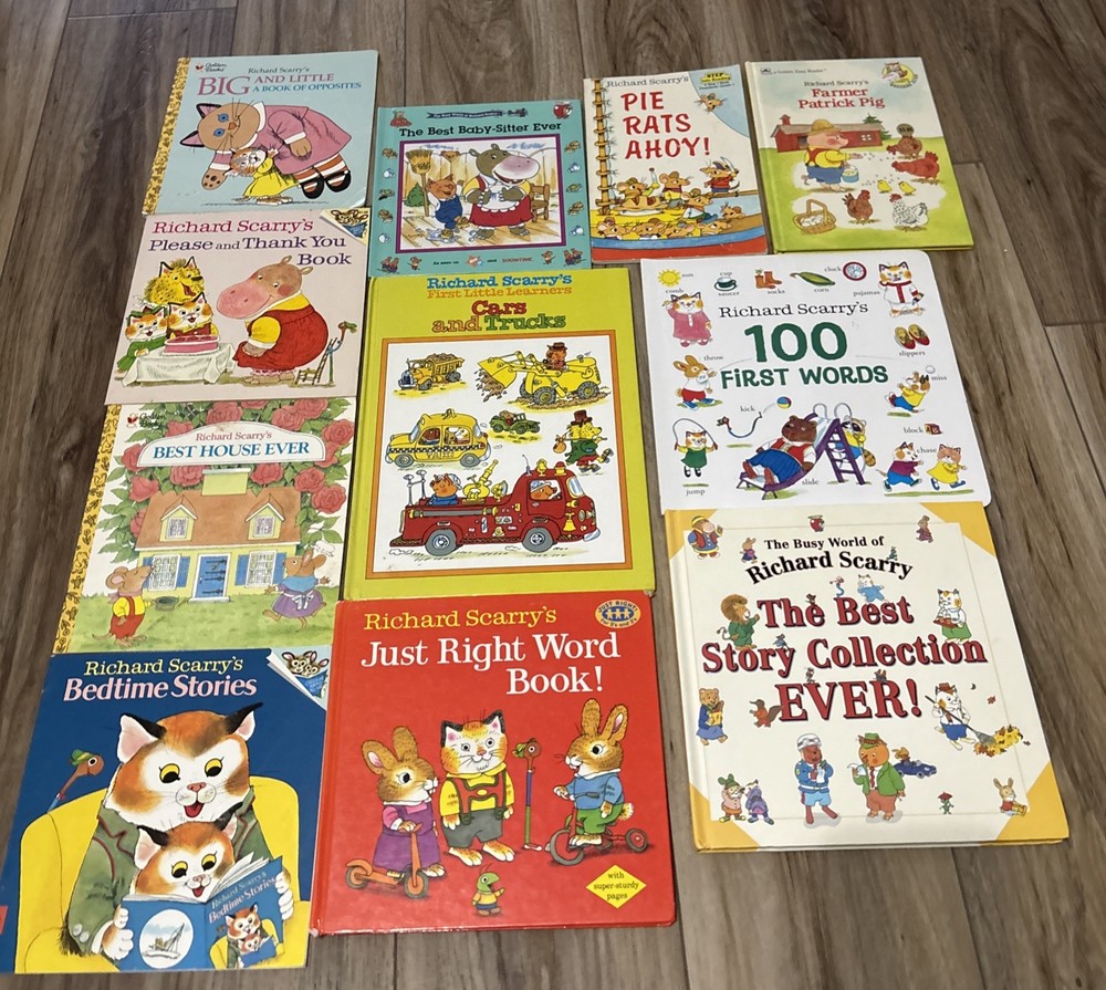 Richard Scarry lot 11 Books Mixed Lot Bedtime Stories And More
