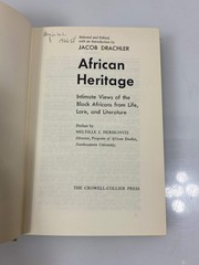 African Heritage by Herskovits Ex-library 1963 HC