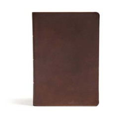 CSB Ultrathin Reference Bible, Brown Genuine Leather by Csb Bibles by Holman
