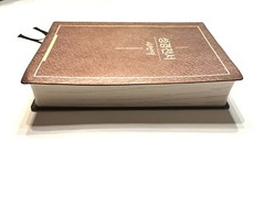 Korean Bible – Revised Korean Standard Version – Brown Metallic Etched Vinyl