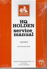 Holden HQ 1971 – 1974 Service Manual (Volume 1, A Holden Publication, M37015)