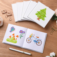 12 Pack White Hardcover Blank 5X5 Inch, Hardcover Blank for Students to Write