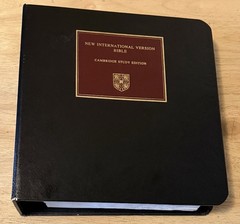 New International Version Bible: Cambridge Study Edition 1984 Loose Leaf Binder