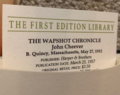 The Wapshot Chronicle: John Cheever / First Edition Library Facsimile VERY NICE!
