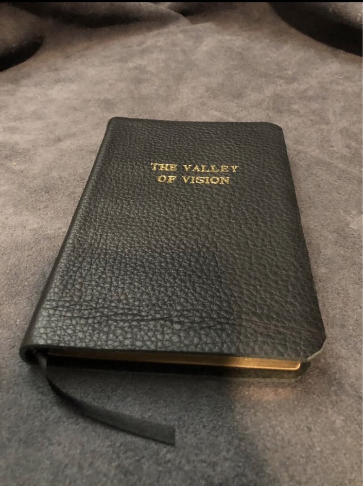the valley of vision puritan prayers Genuine Leather Arthur Bennet Black
