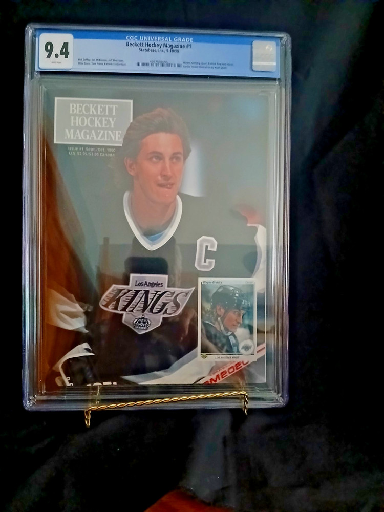 Beckett Hockey Monthly, 1990, #1, CGC grade 9.4, Wayne Gretzky, $69.00