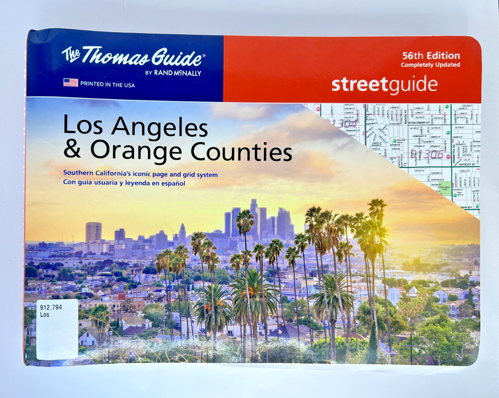 Rand McNally Thomas Guide Los Angeles Orange Counties 56th Ed 2022 VG